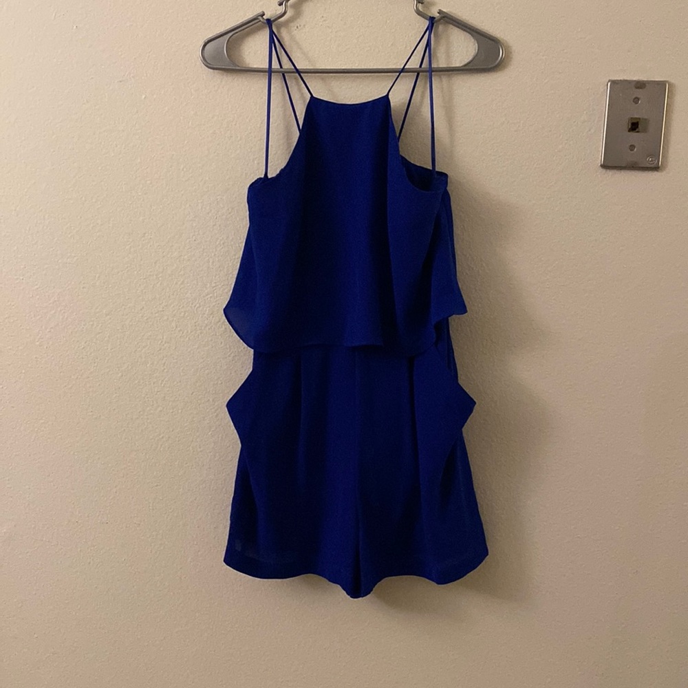 Express dark blue romper dress size 0